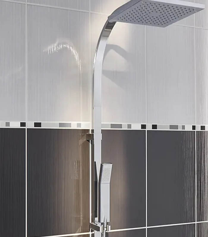 White Plain Bianca Tile For Bathroom Wall (4)